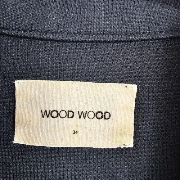 Wood Wood Half Zip Sweater in Navy Blue - Size 34